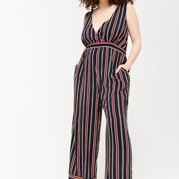 Forever 21 Pants - NWT Forever 21 Plus 3x Stripe Palazzo Jumpsuit